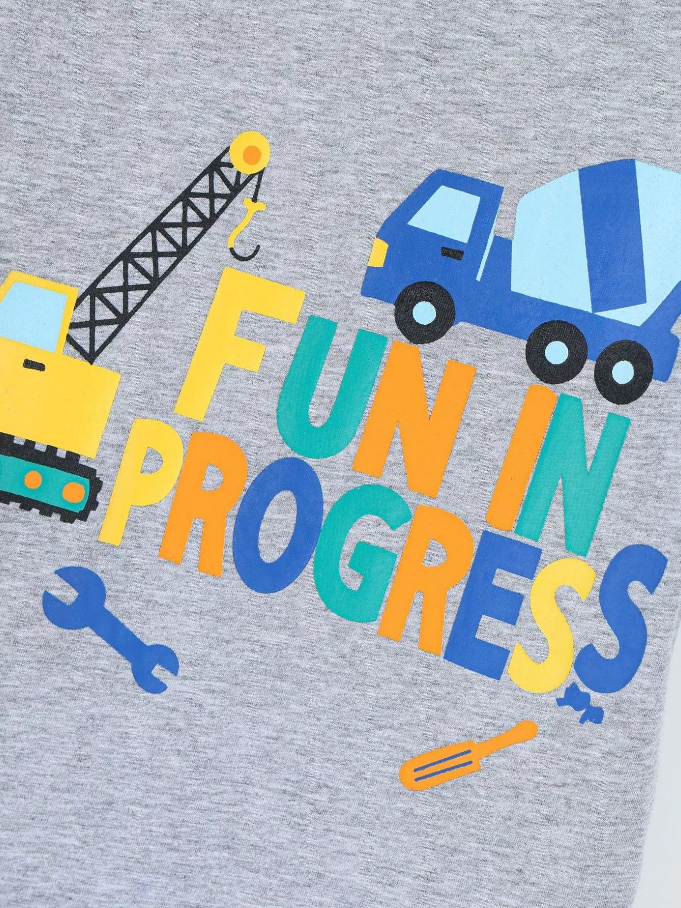 Children's Construction Vehicle Tee and Shorts Set