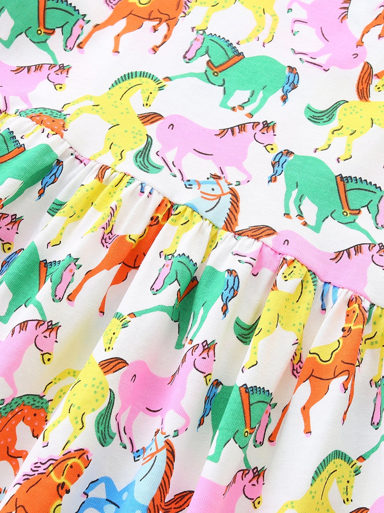 Children's Pony Print Casual Dress