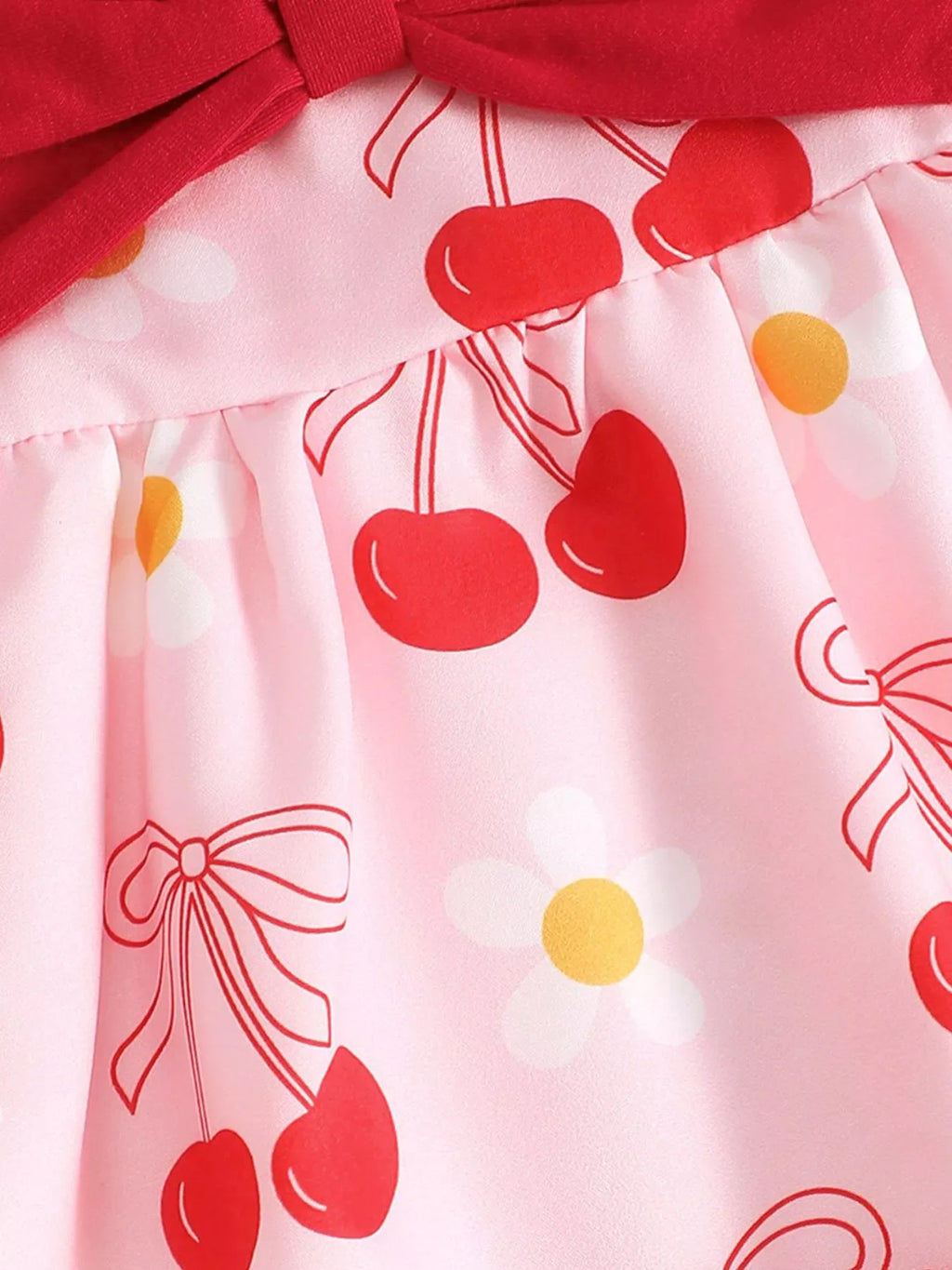 Children's Bow Front Printed Dress