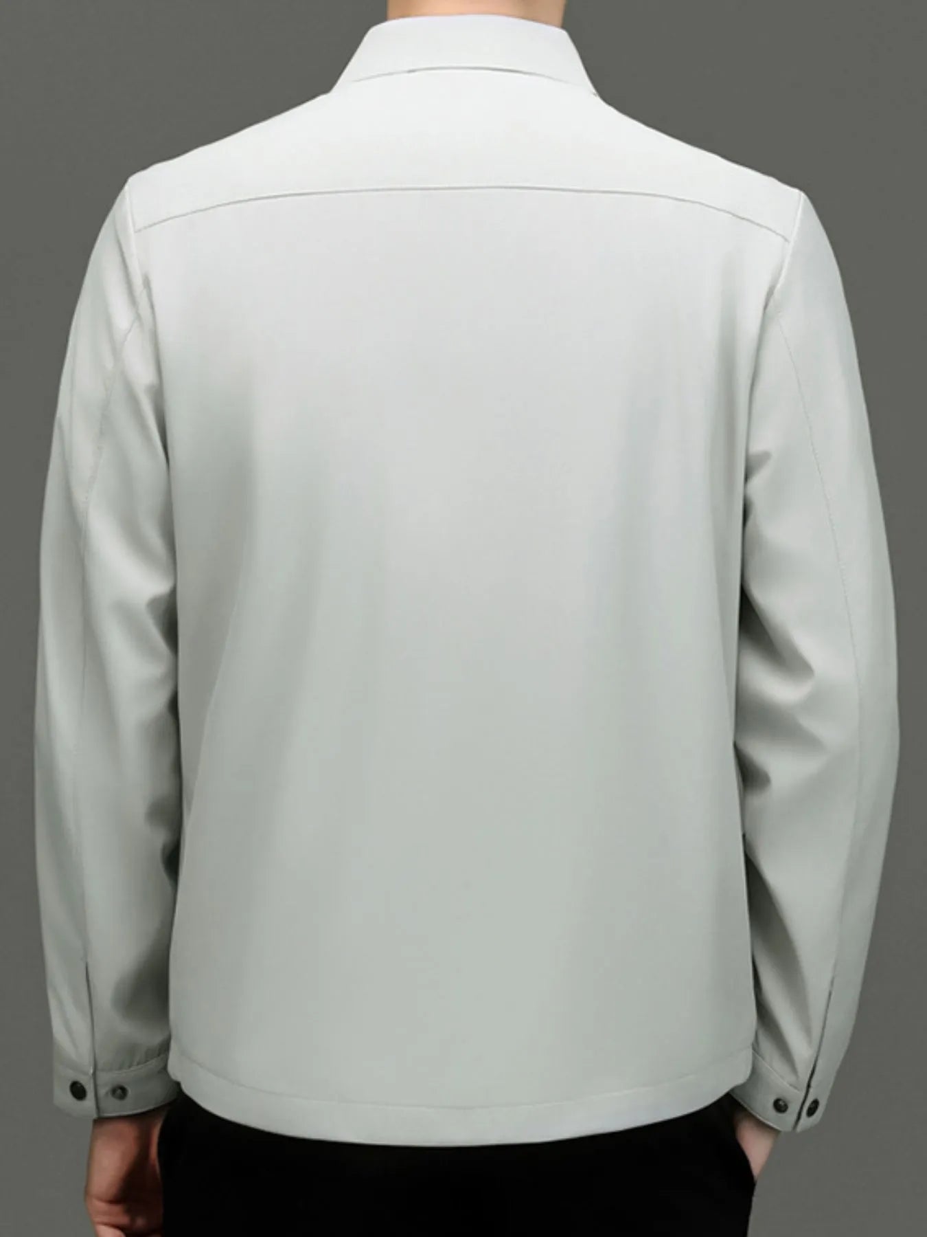 Men's Plus Size Button Up Long Sleeve Jacket