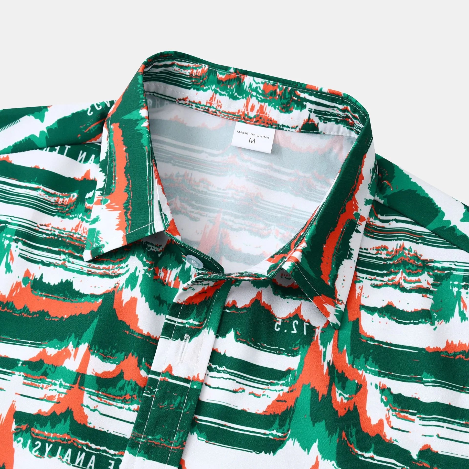 Men's Plus Size Tropical Print Short Sleeve Hawaiian Beach Shirt