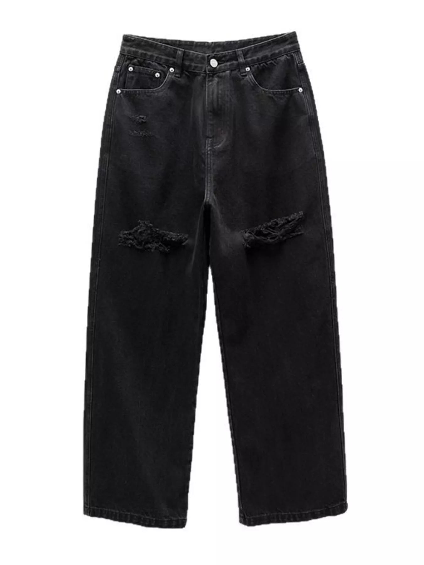 Men's Distressed Wide Leg Jeans
