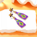 Mardi Gras Bottle Dangle Earrings