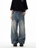 Men's Wash Wide Leg Jeans