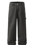Men's Washed Wide Leg Jeans