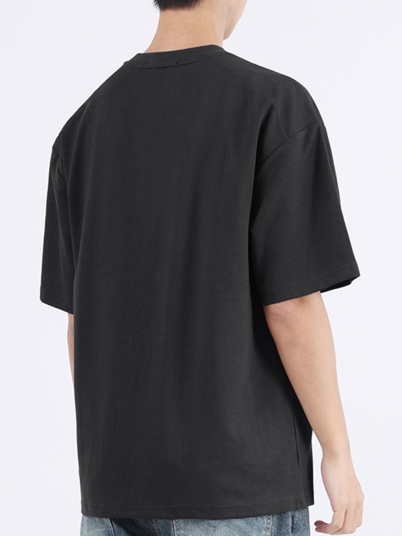Men's Plus Size Round Neck Half Sleeve T-Shirt