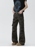Men's Camo Cargo Flare Jeans