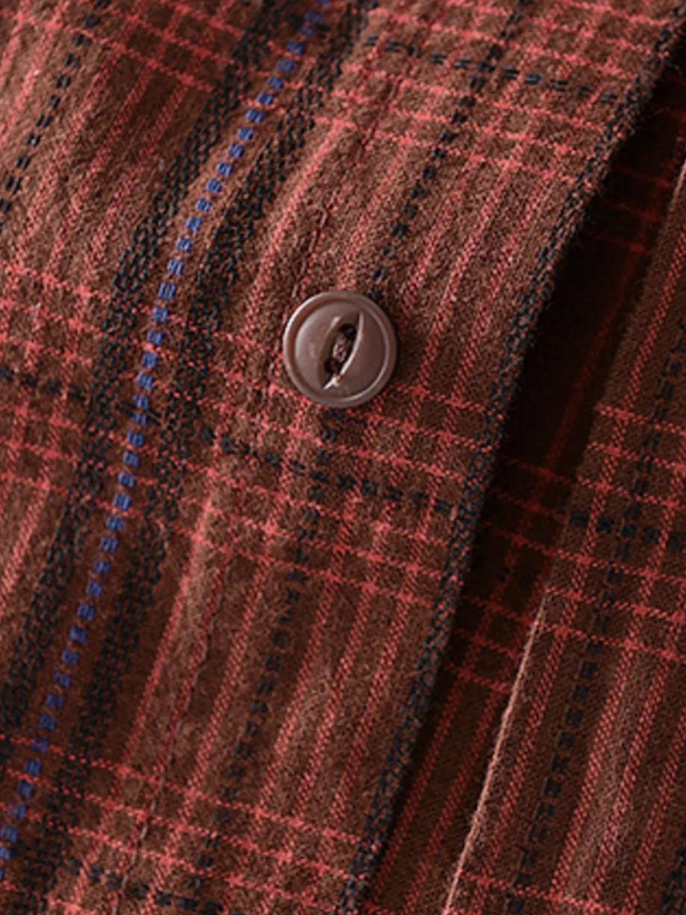 Men's Plus Size Button Up Long Sleeve Plaid Shirt