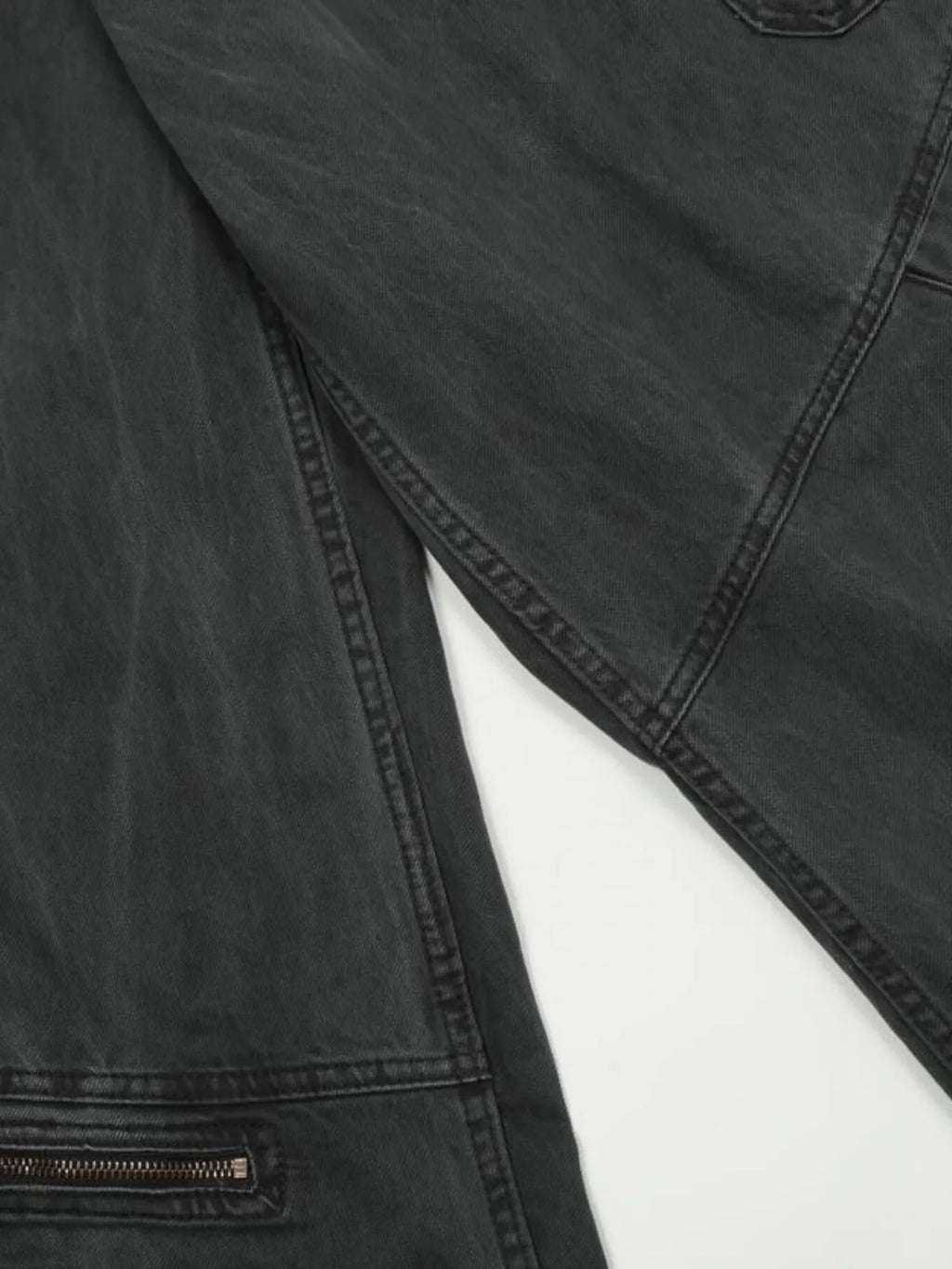 Men's Washed Cargo Wide Leg Jeans