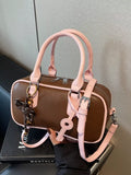 Barrel Crossbody Bag with Key Charm