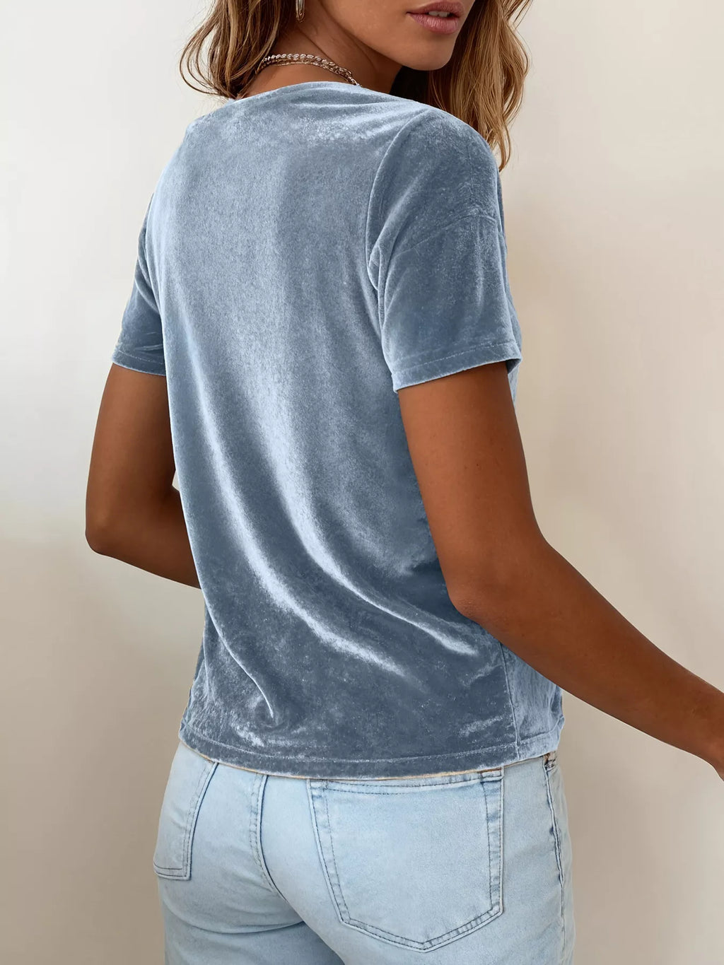 Full Size Cowl Neck Short Sleeve Top Plus Size
