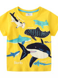 Children's Shark Print Short Sleeve T-Shirt