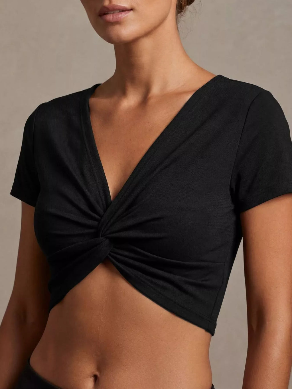 Twist-Front Cropped Top