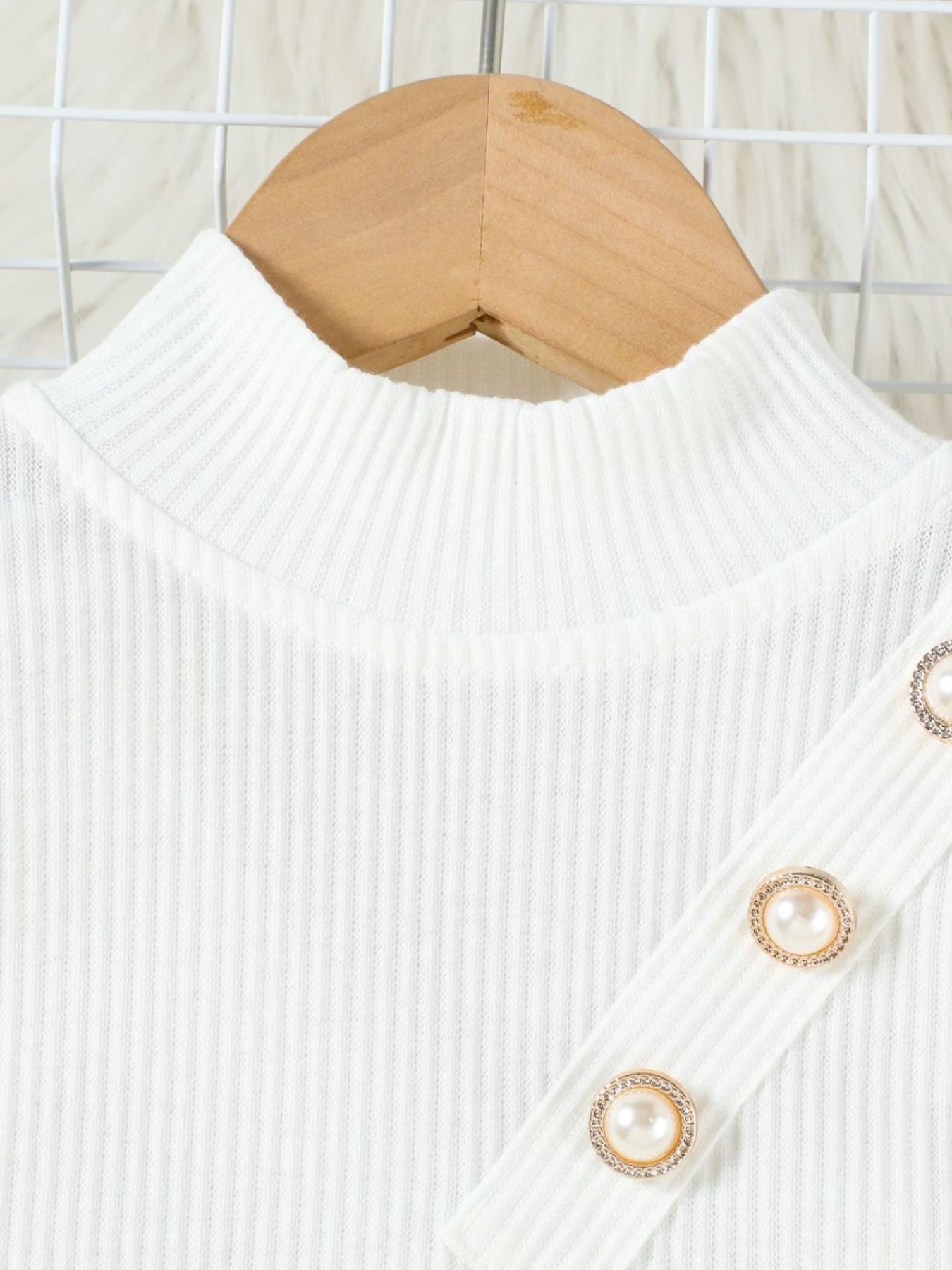 Children's Ruffle Sleeve Top & Tweed Skirt Set