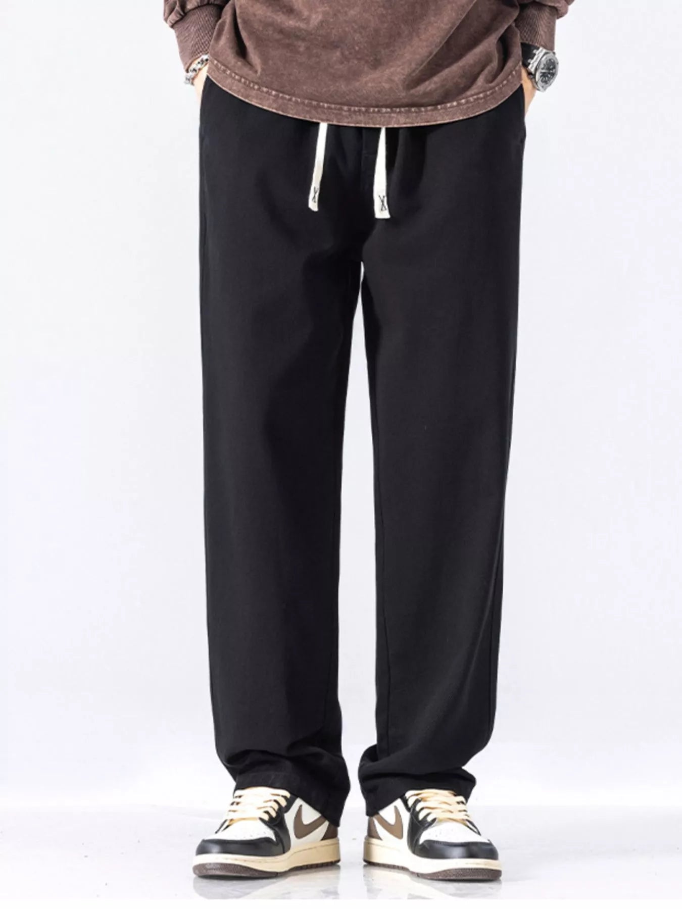 Men's Full Size Casual Loose-Fit Drawstring Pants Plus Size