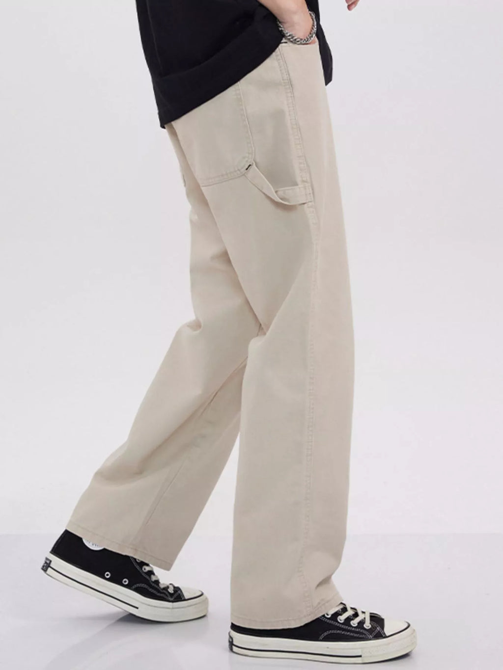 Men's Full Size Relaxed Fit Cargo Jeans Plus Size