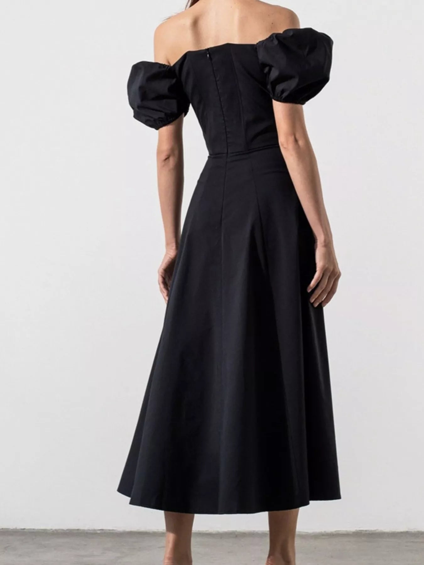 Full Size Slit Short Sleeve Midi Dress Plus Size