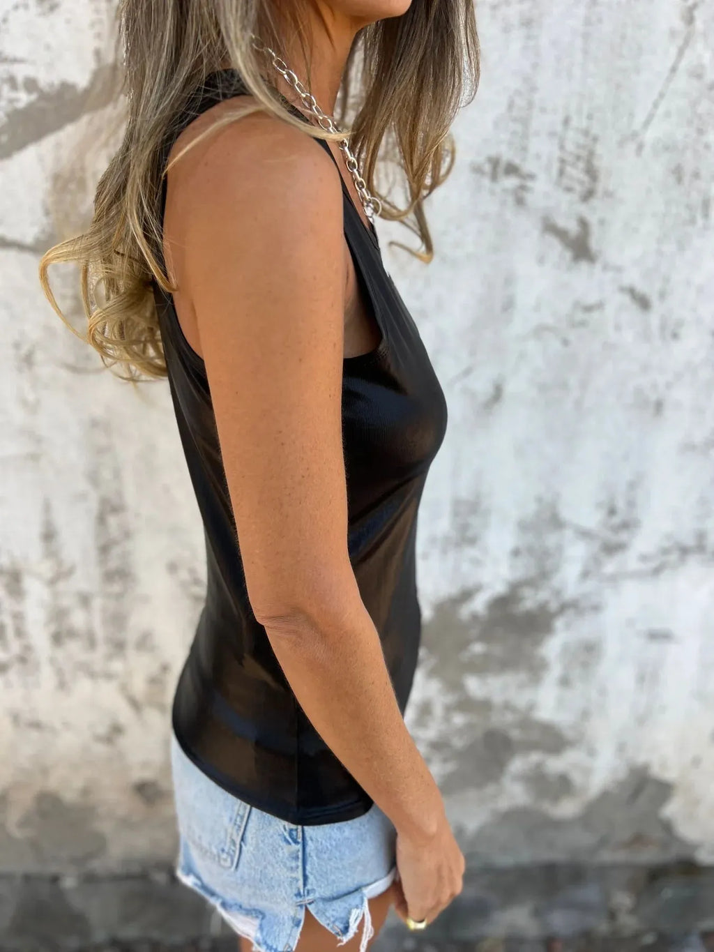 Full Size Round Neck Tank Top Plus Size