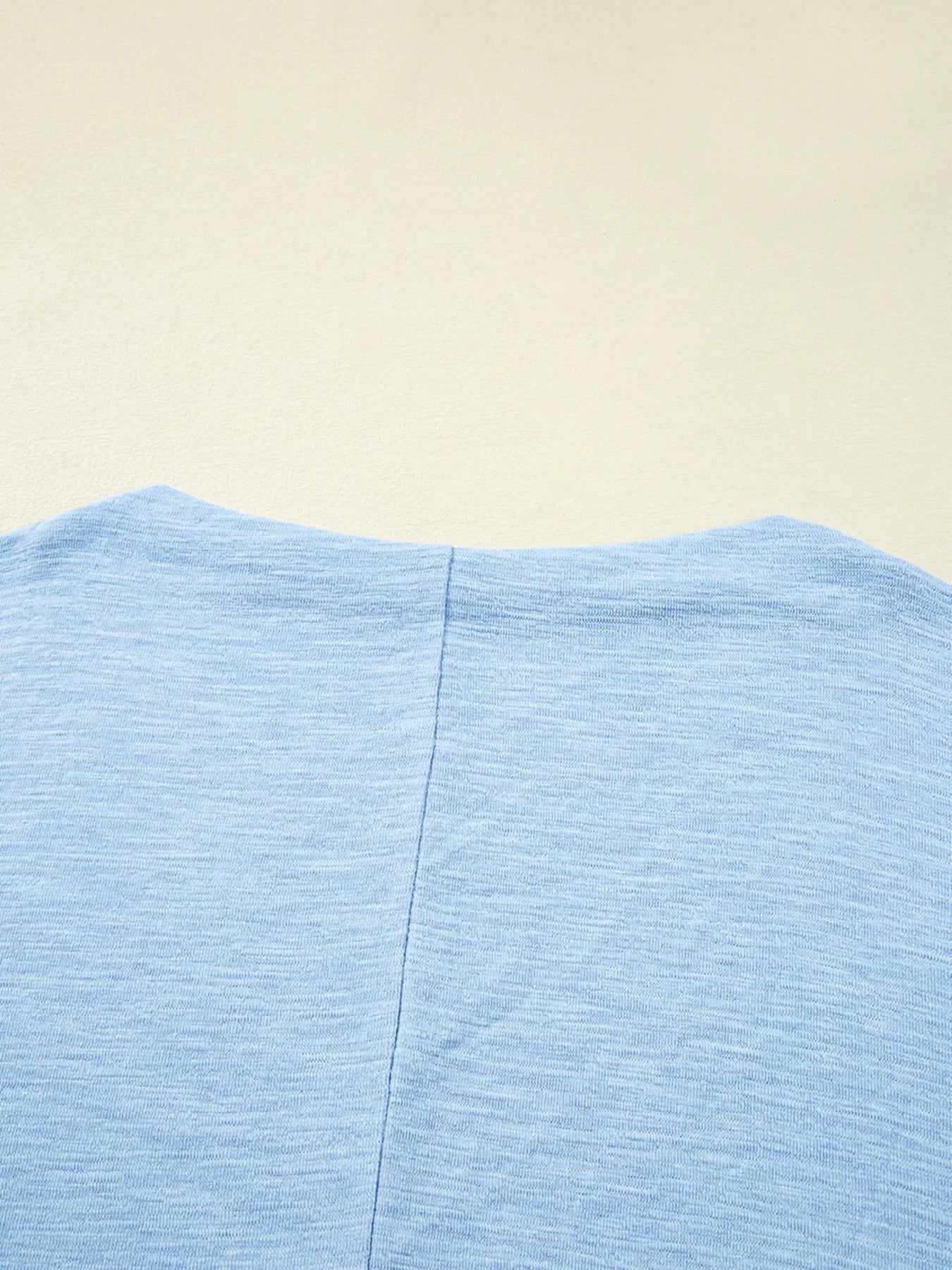 Solid Color Batwing Long Sleeve Top