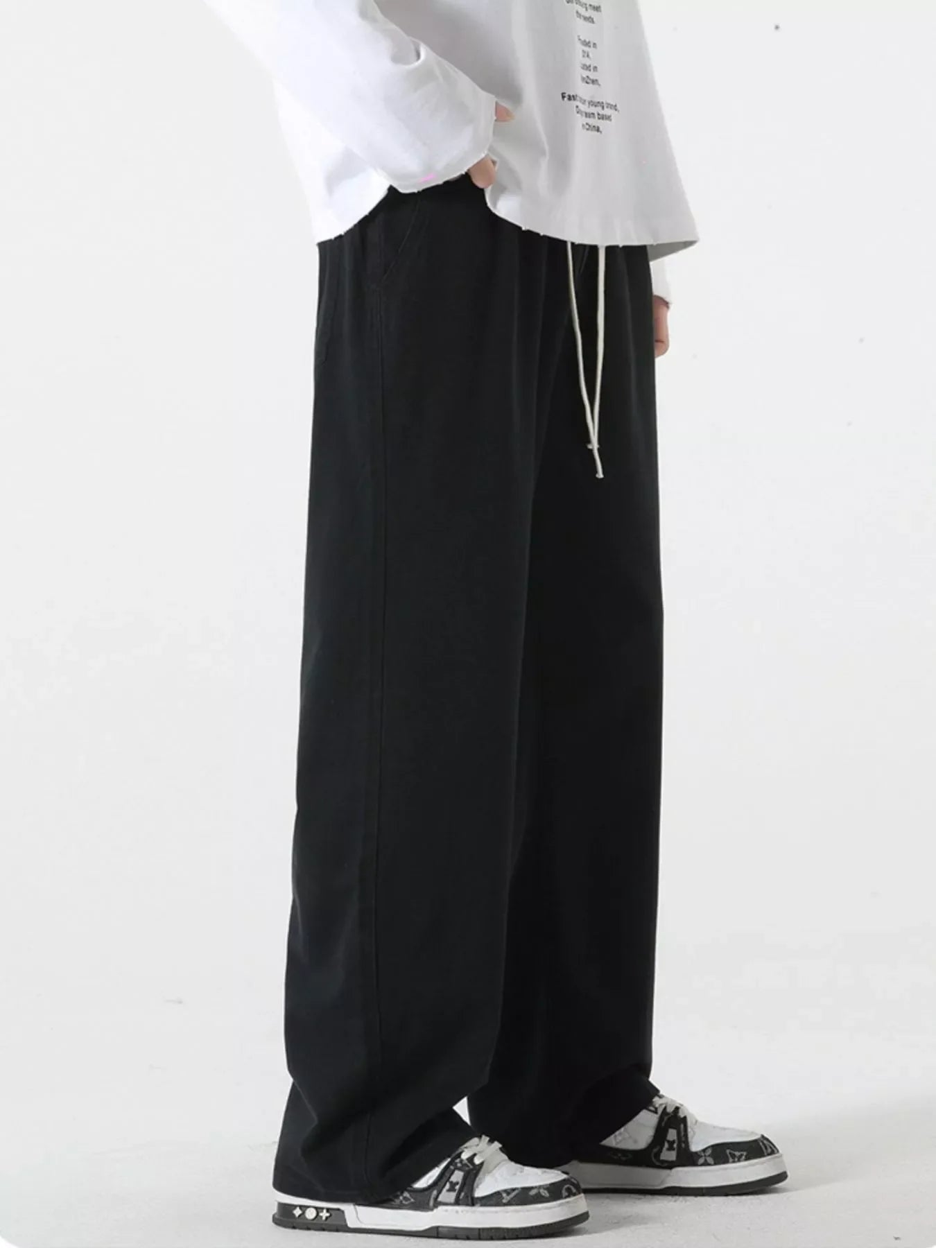 Men's Full Size Relaxed Fit Drawstring Pants Plus Size