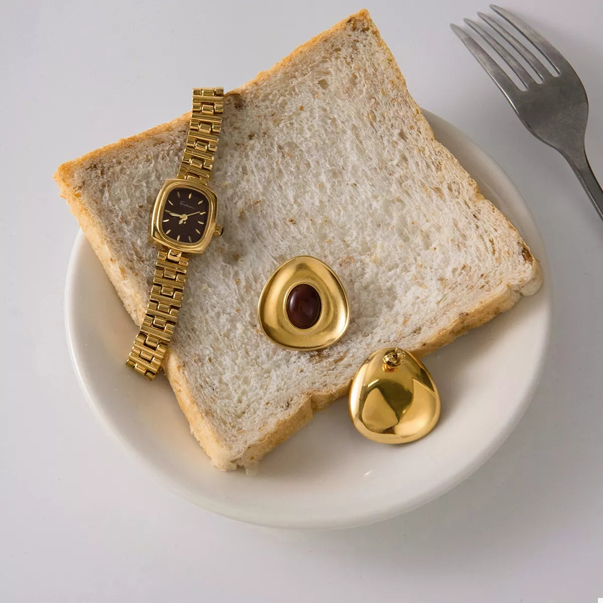 18K Gold-Plated Resin Stud Earrings