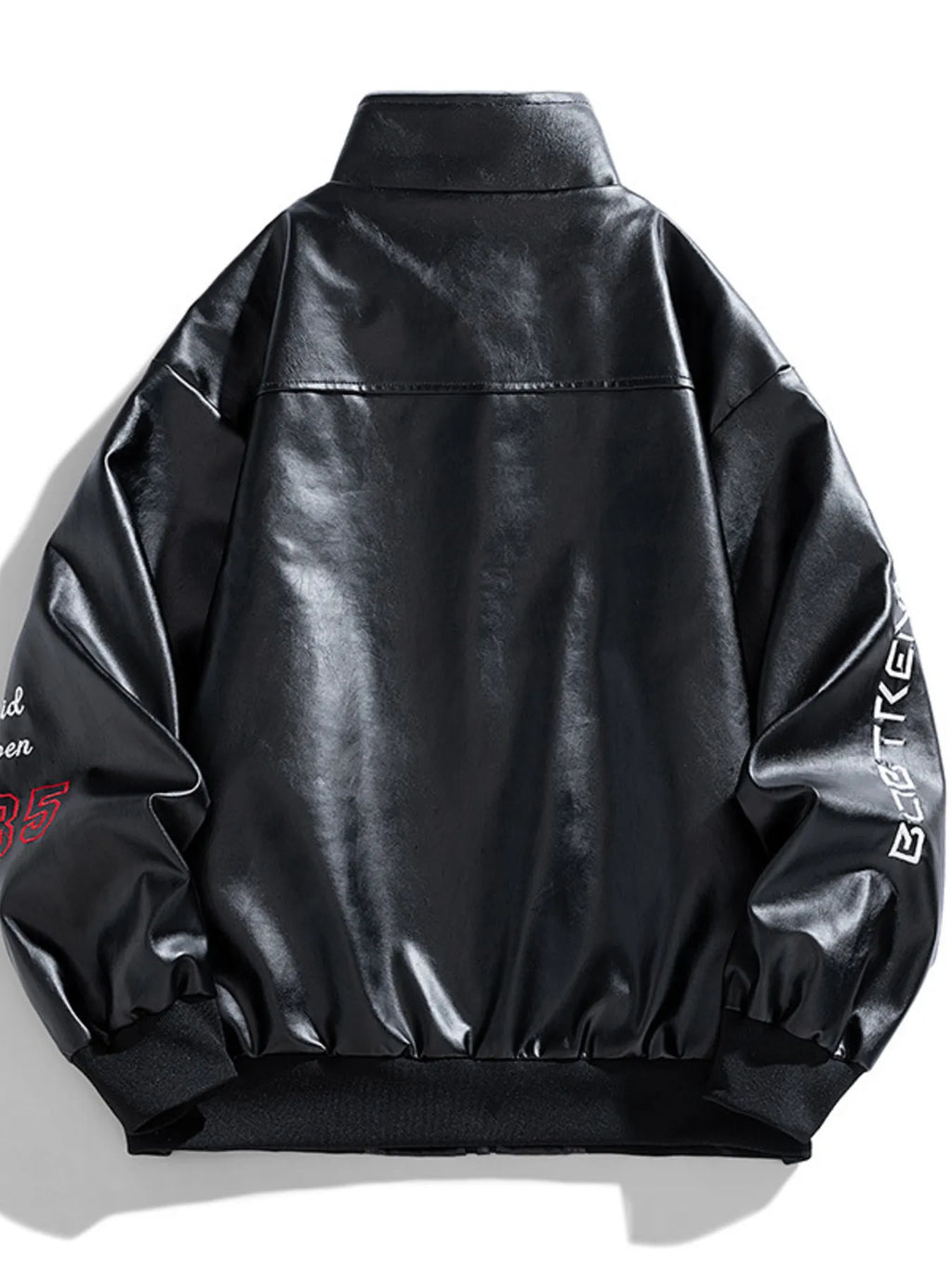 Men's Plus Size Racing-Inspired Zip Up Jacket