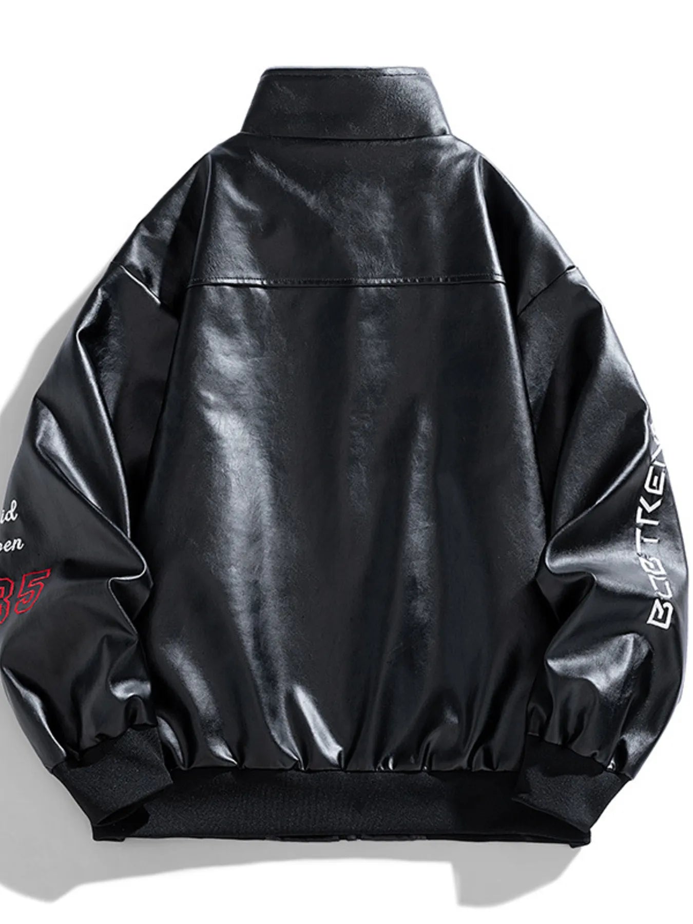 Men's Plus Size Racing-Inspired Zip Up Jacket