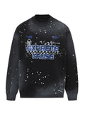 Men's Letter Round Neck Long Sleeve Sweater
