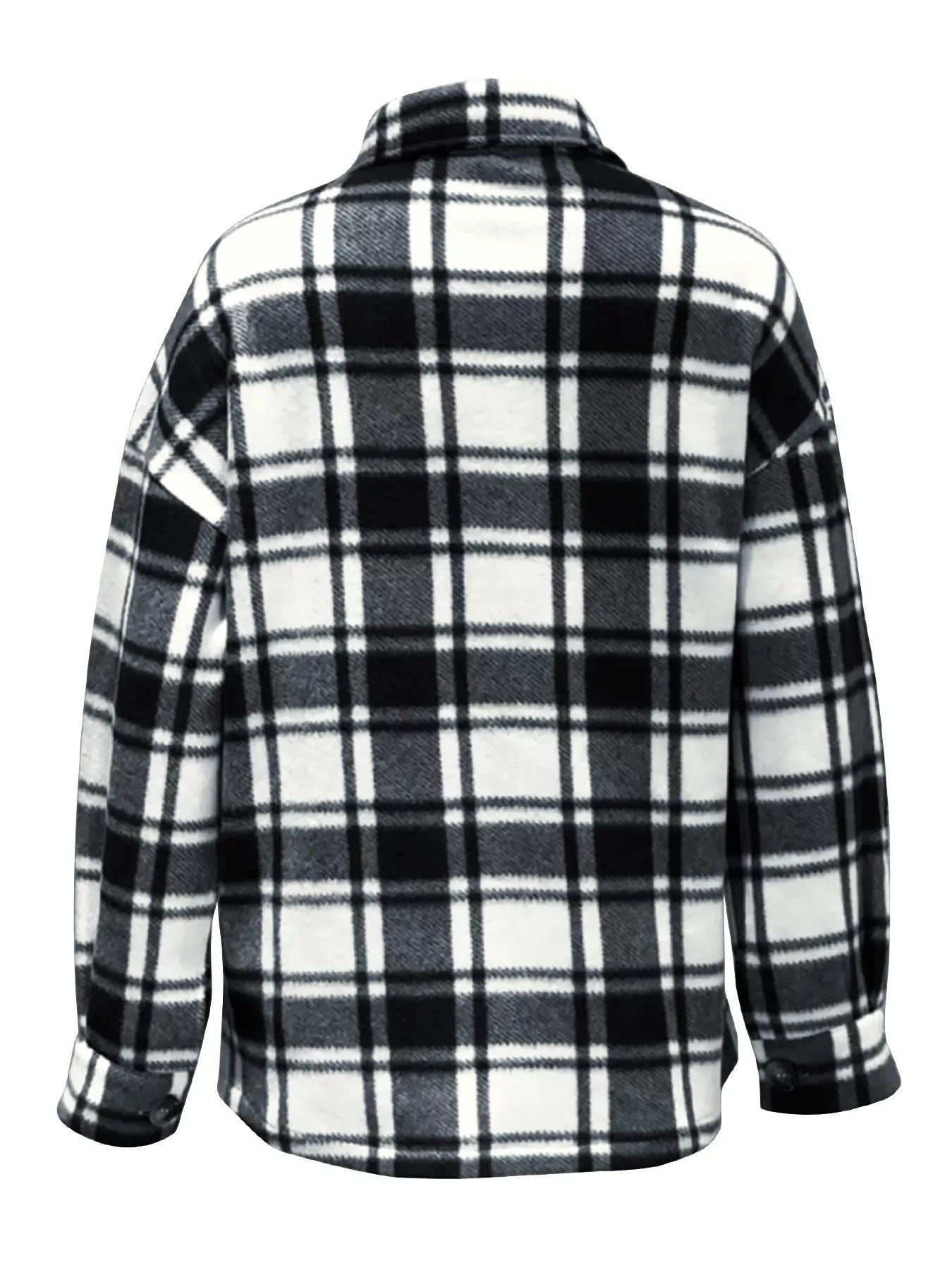 Plaid Button-Up Jacket