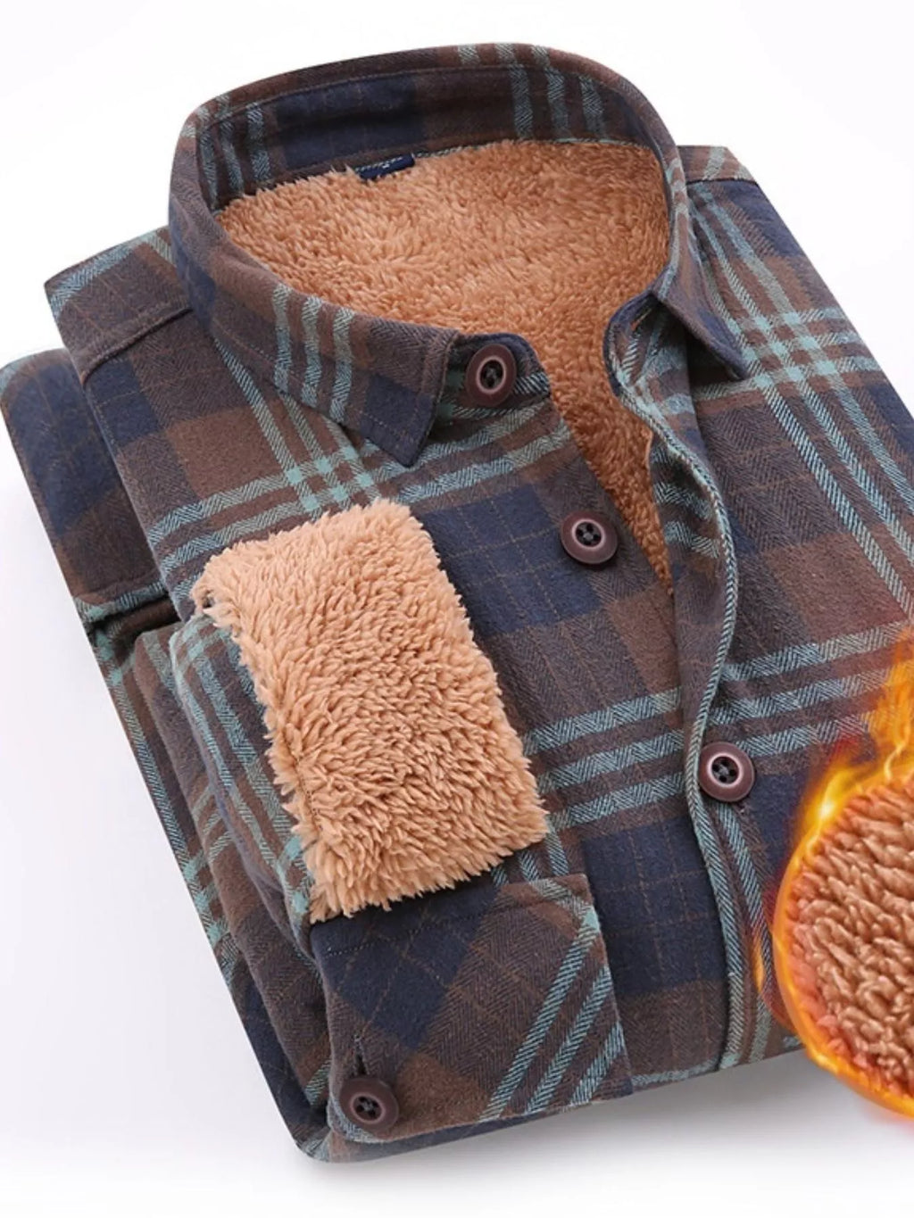 Men's Plus Size Casual Plaid Button Up Shirt