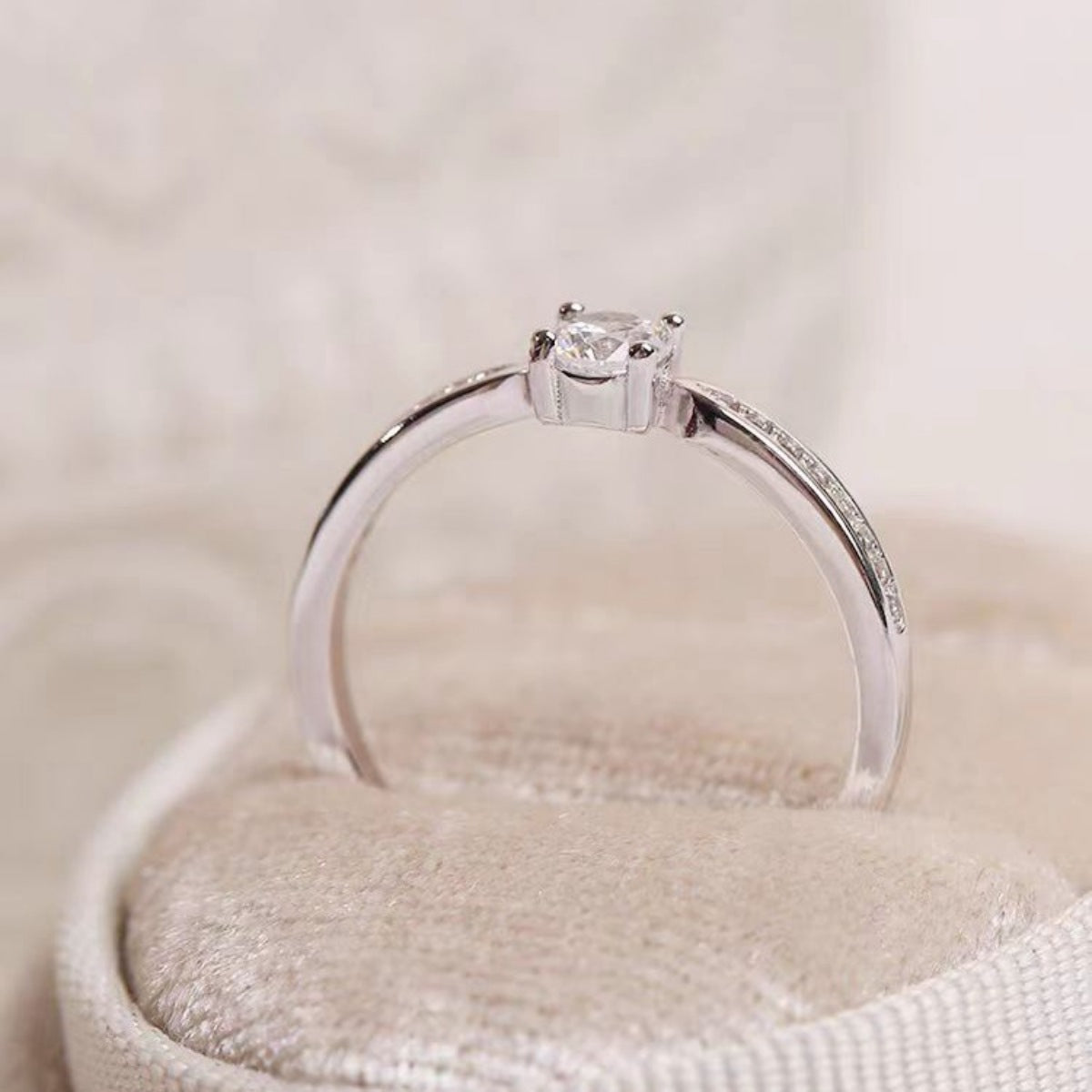 925 Sterling Silver Moissanite Ring