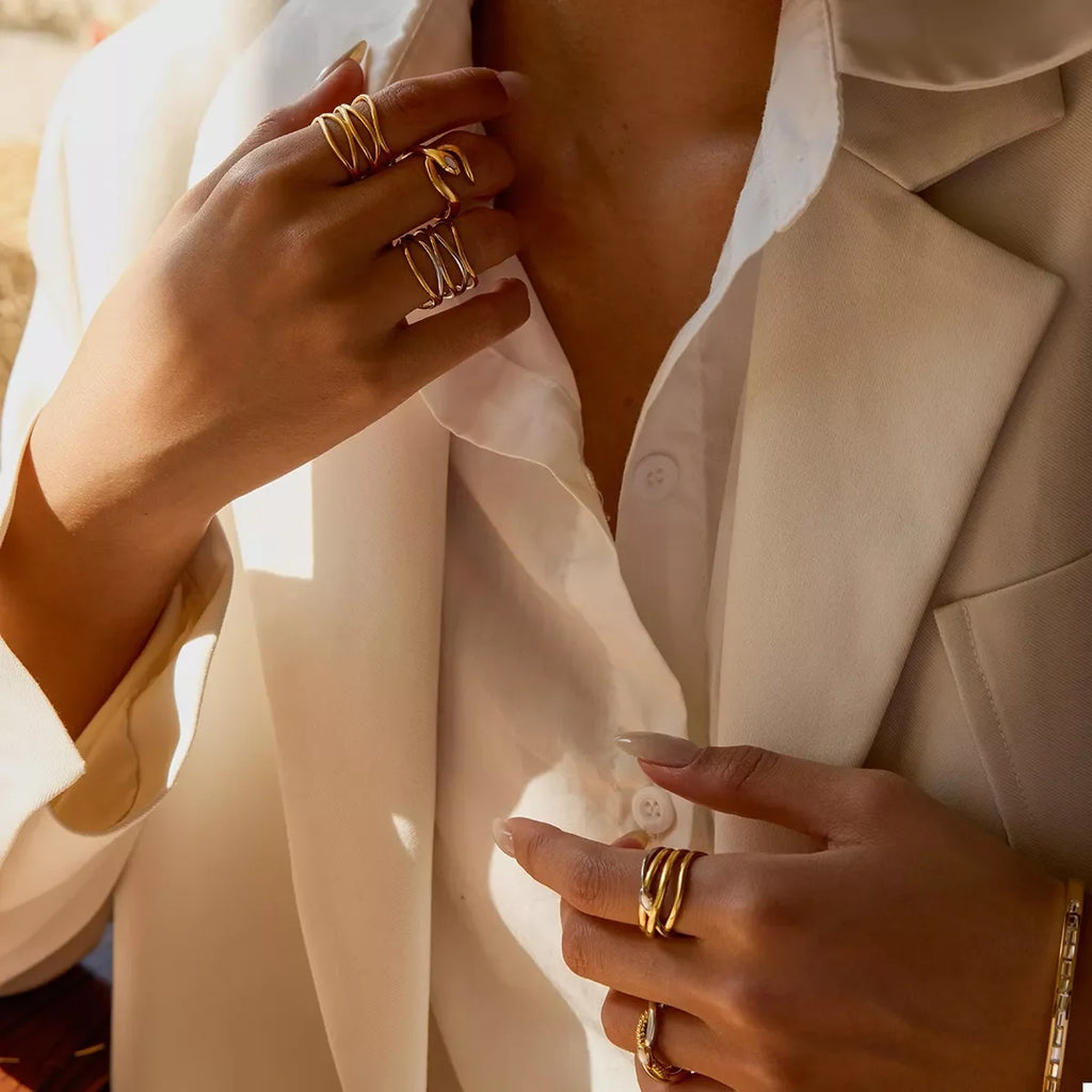 Two-Tone Open Ring