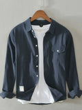 Men's Plus Size Button Up Long Sleeve Shirt
