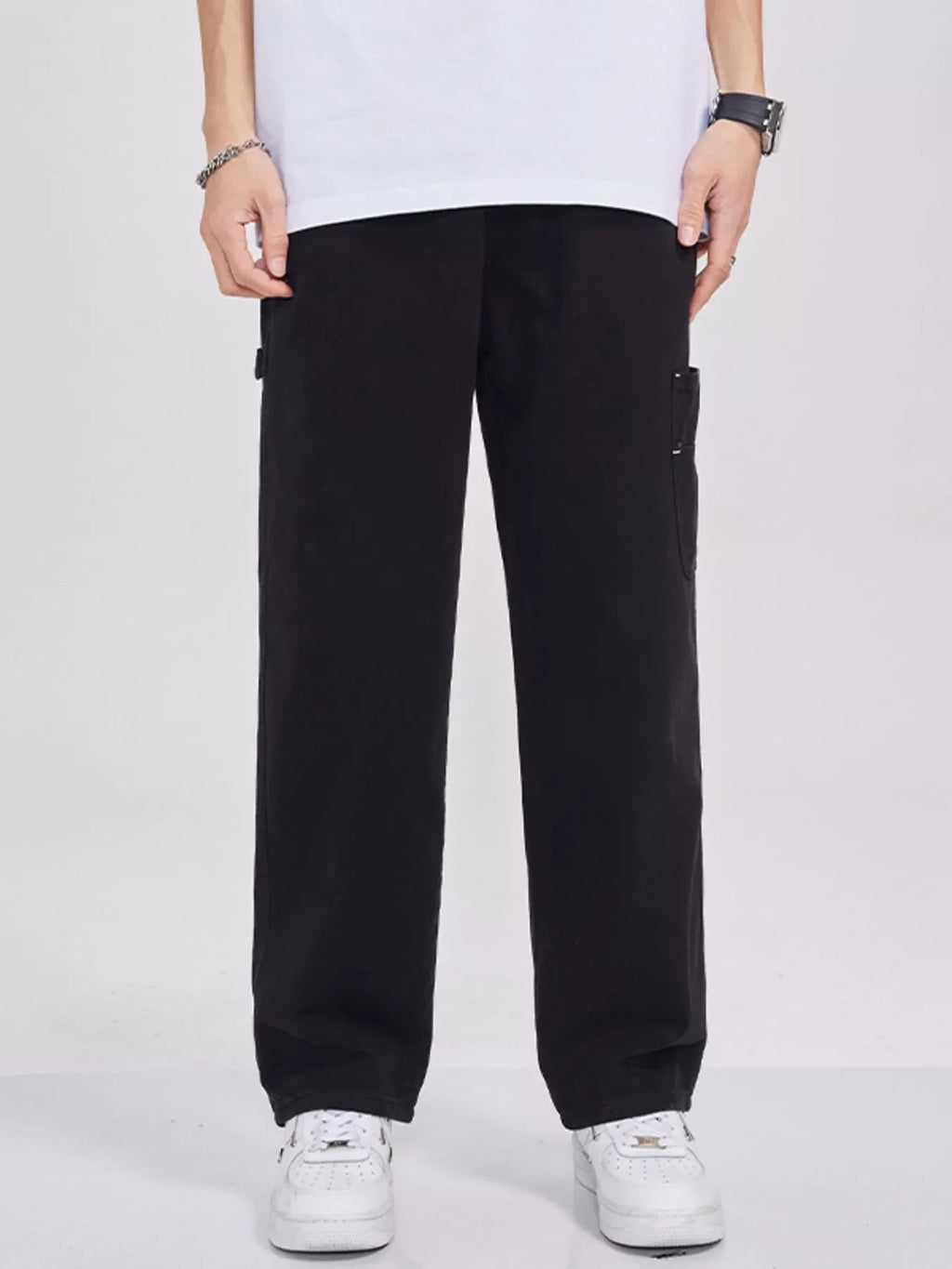 Men's Full Size Relaxed Fit Cargo Jeans Plus Size