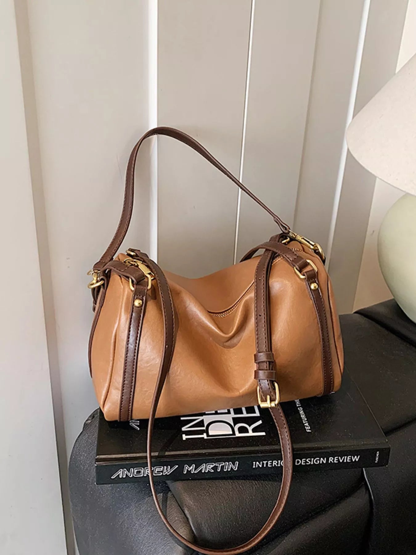 Vintage Style Barrel Crossbody Bag