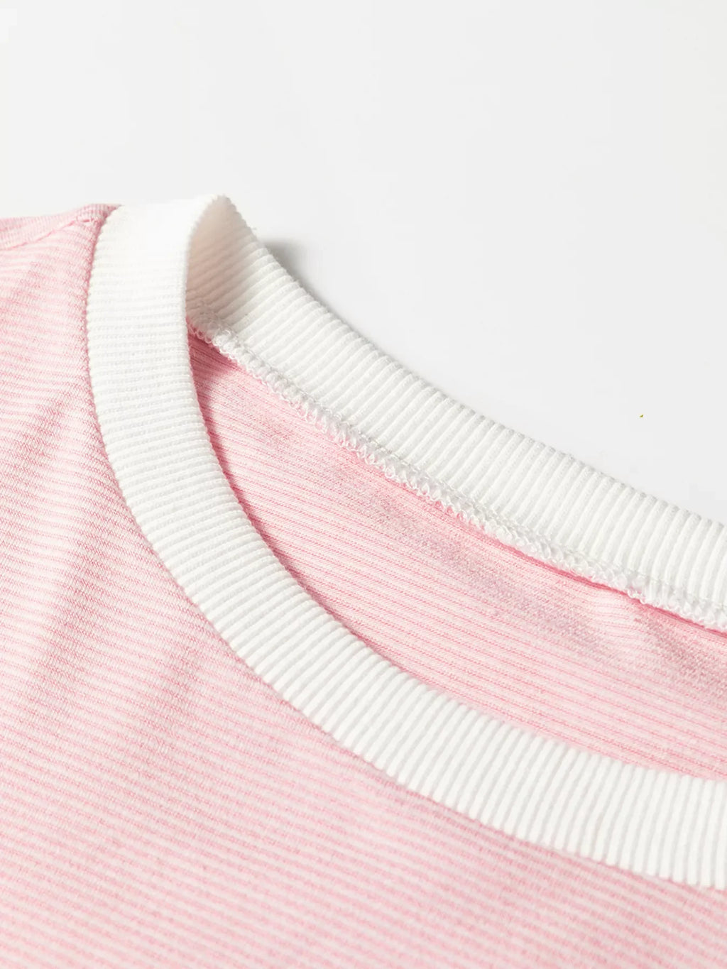 Stripe Contrast Edge Patchwork Long Sleeve Top