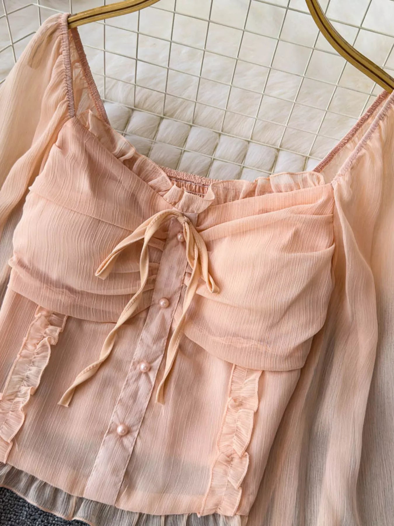 Frill Flounce Sleeve Blouse