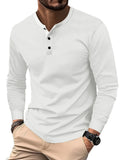 Men's Full Size Button Detail Long Sleeve T-Shirt Plus Size