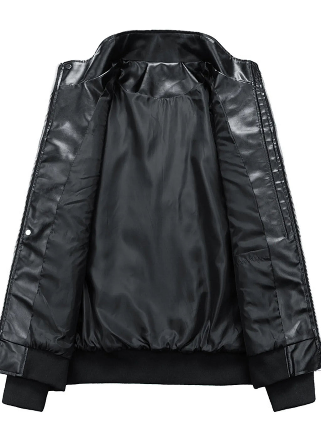 Men's Plus Size Racing Style Leather Jacket