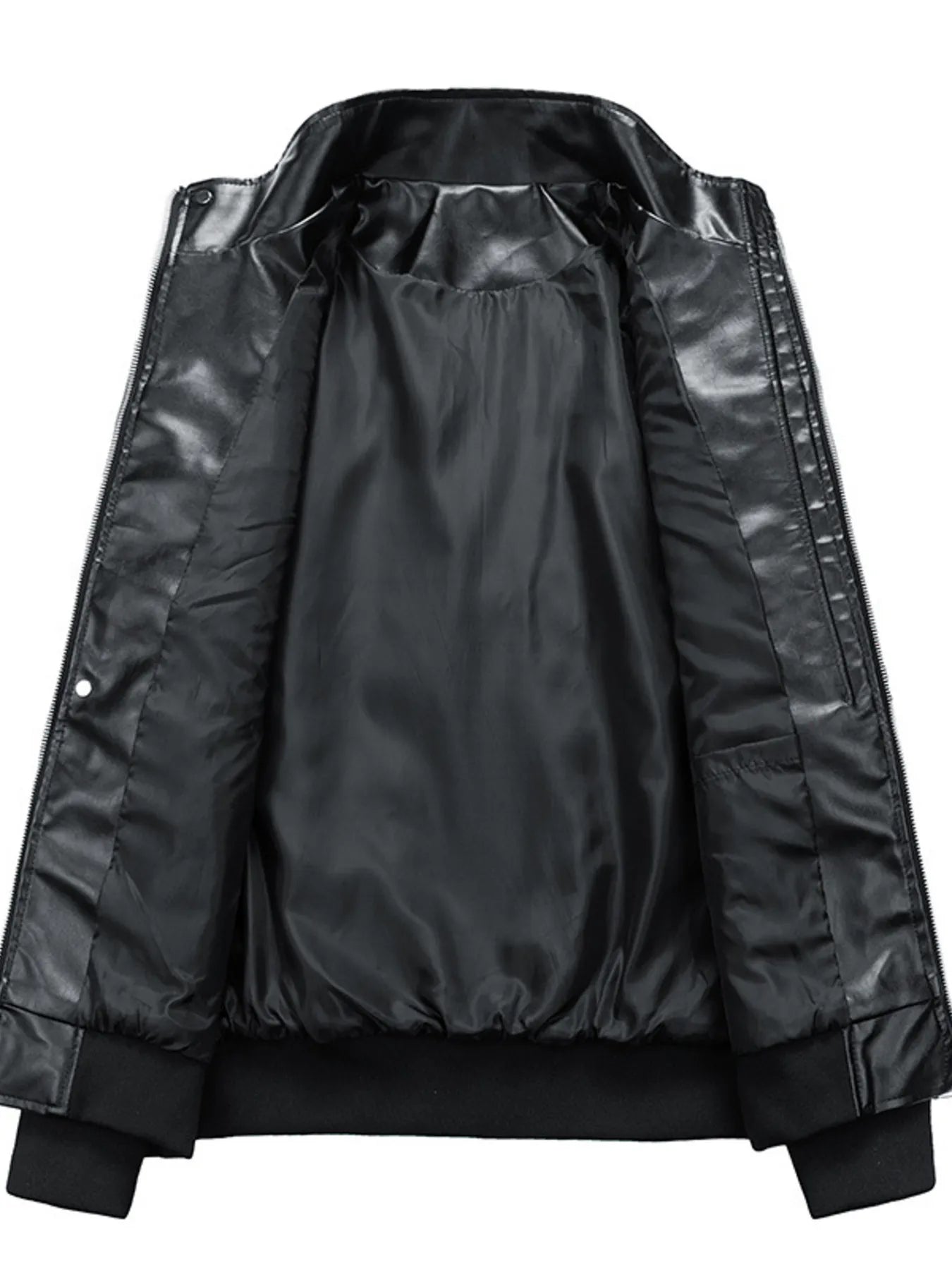Men's Plus Size Racing Style Leather Jacket