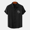 Men's Plus Size Casual Short Sleeve Button Down Shirt