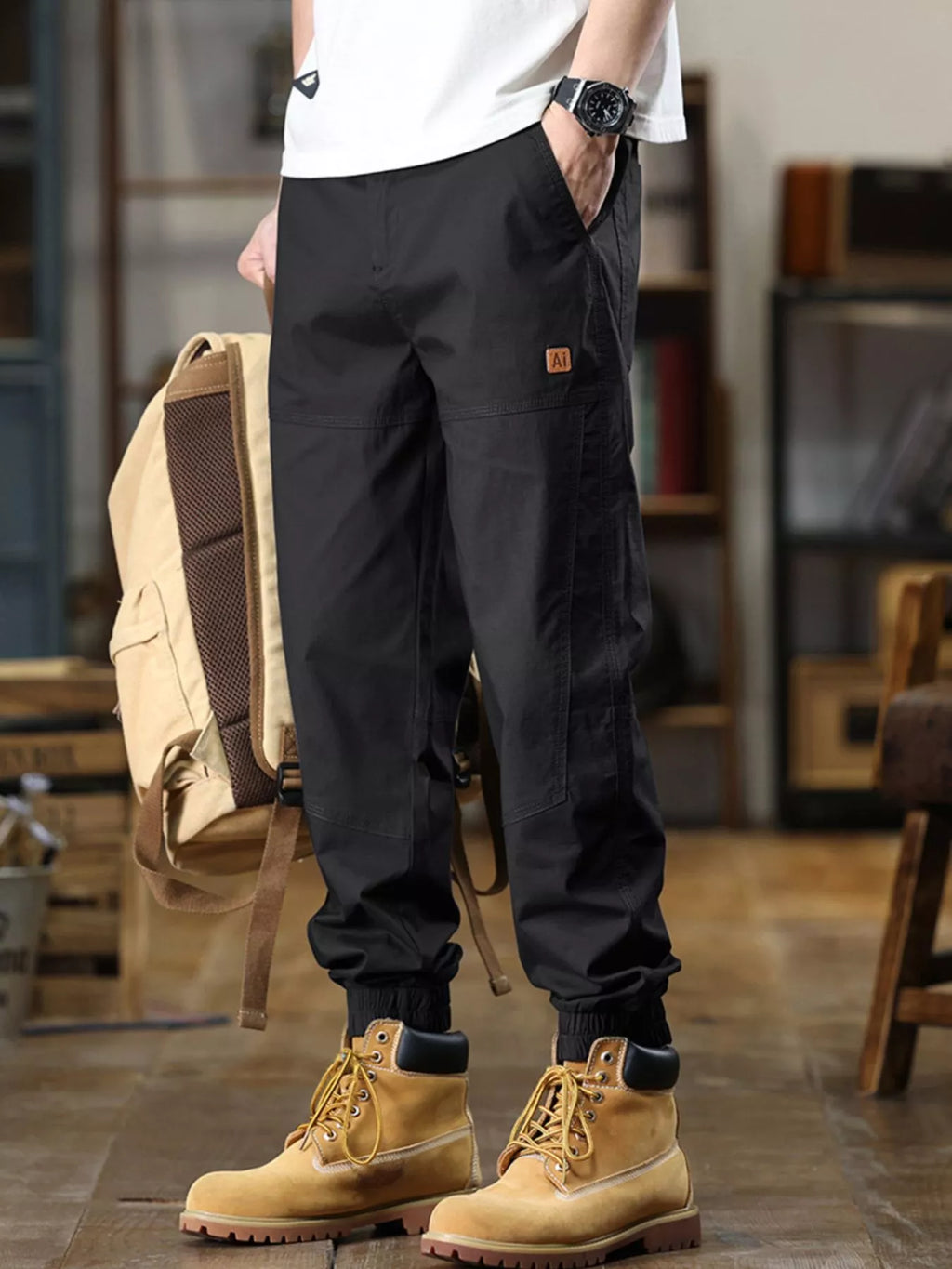 Men's Full Size Wide Leg Pants Plus Size