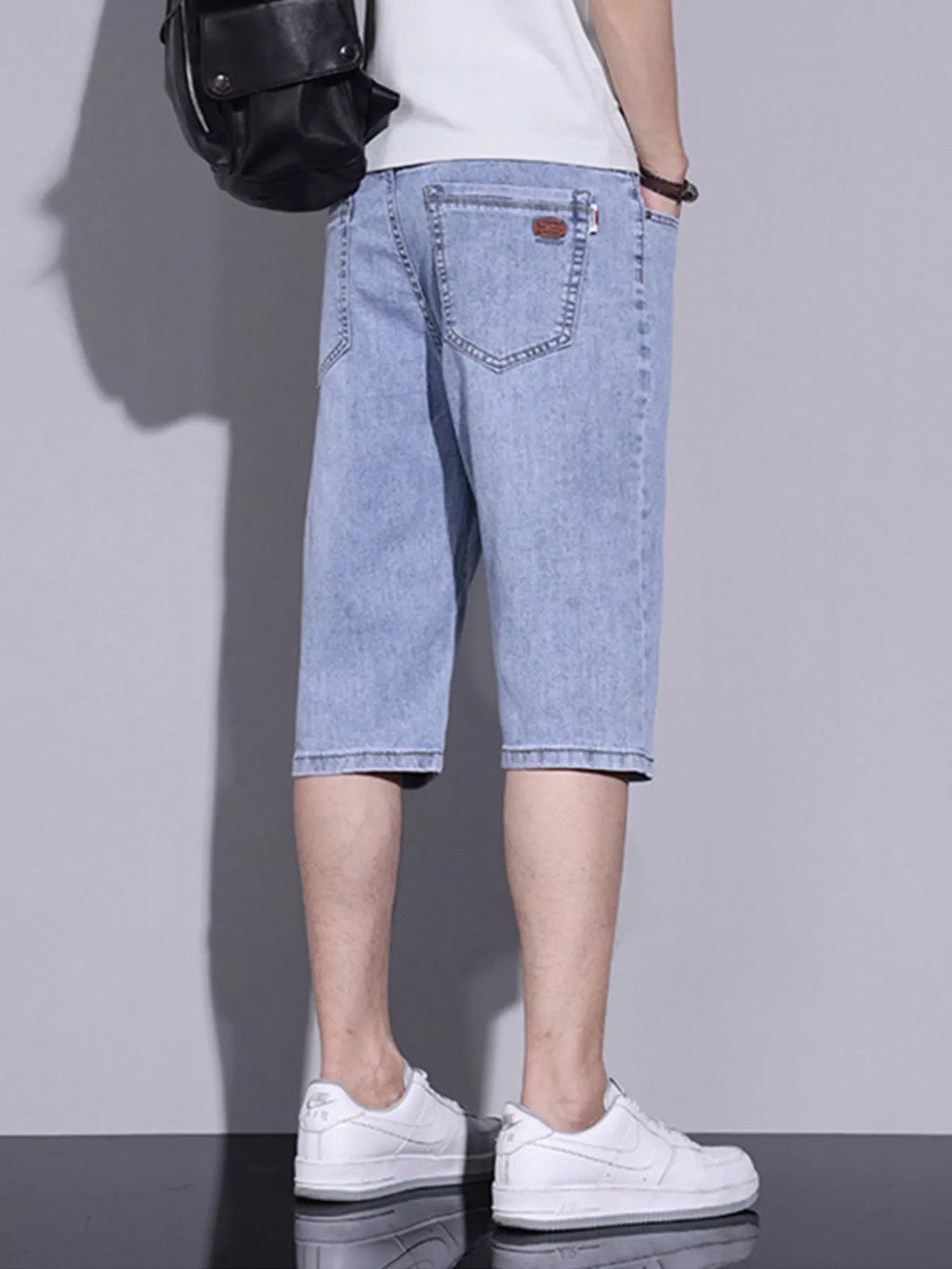 Men's Casual Washed Denim Shorts
