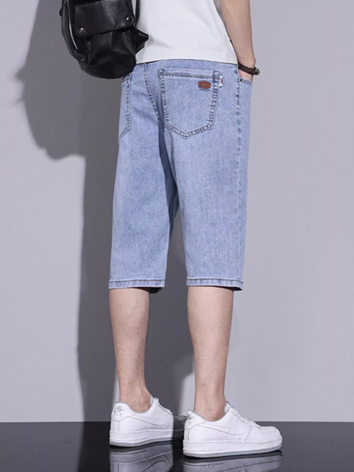 Men's Casual Washed Denim Shorts