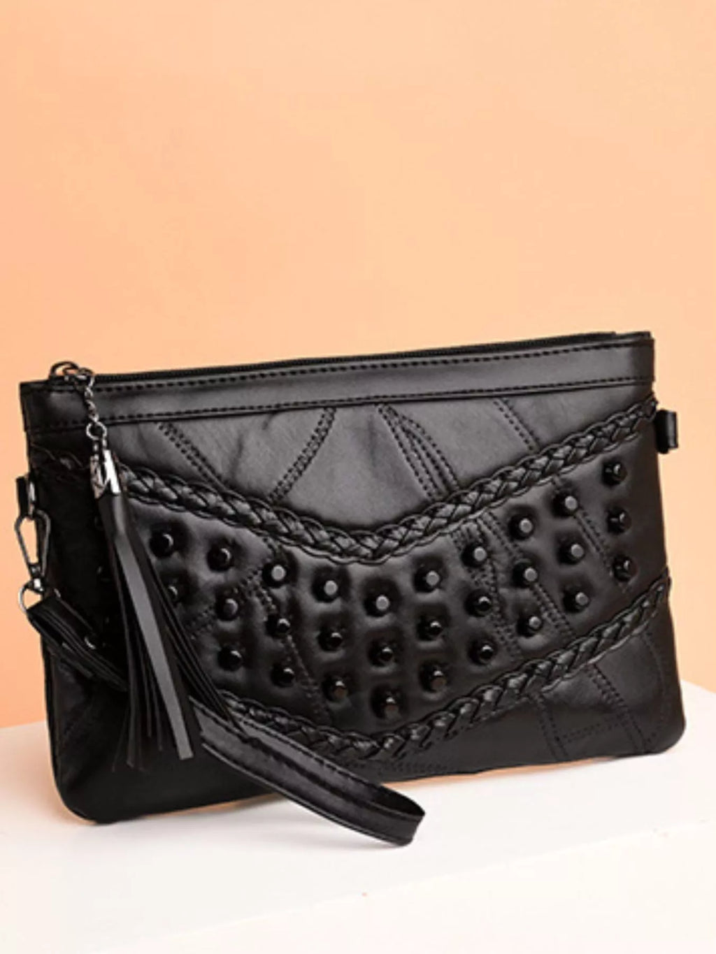 Studded Leather Crossbody Bag