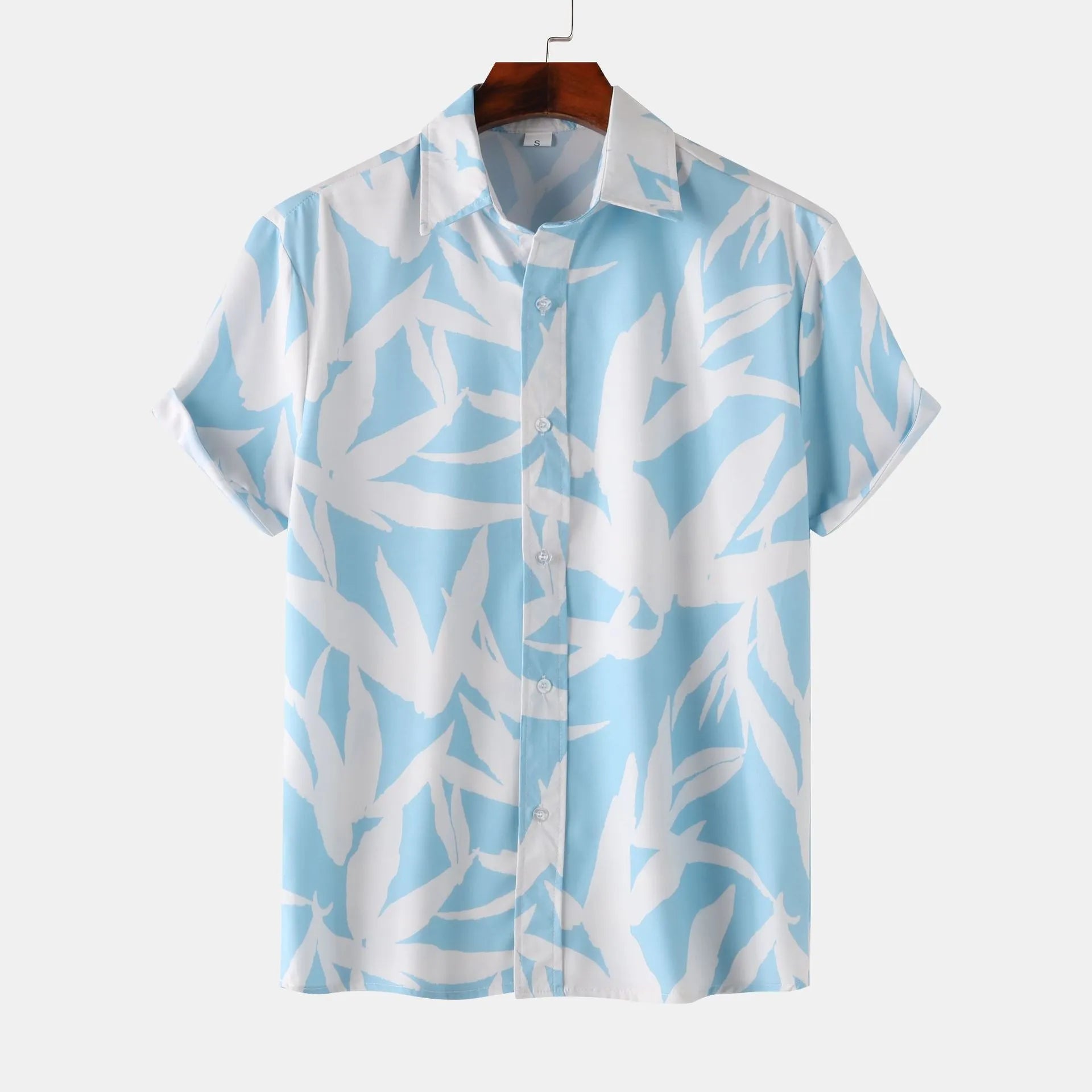 Men's Plus Size Printed Short Sleeve Shirt