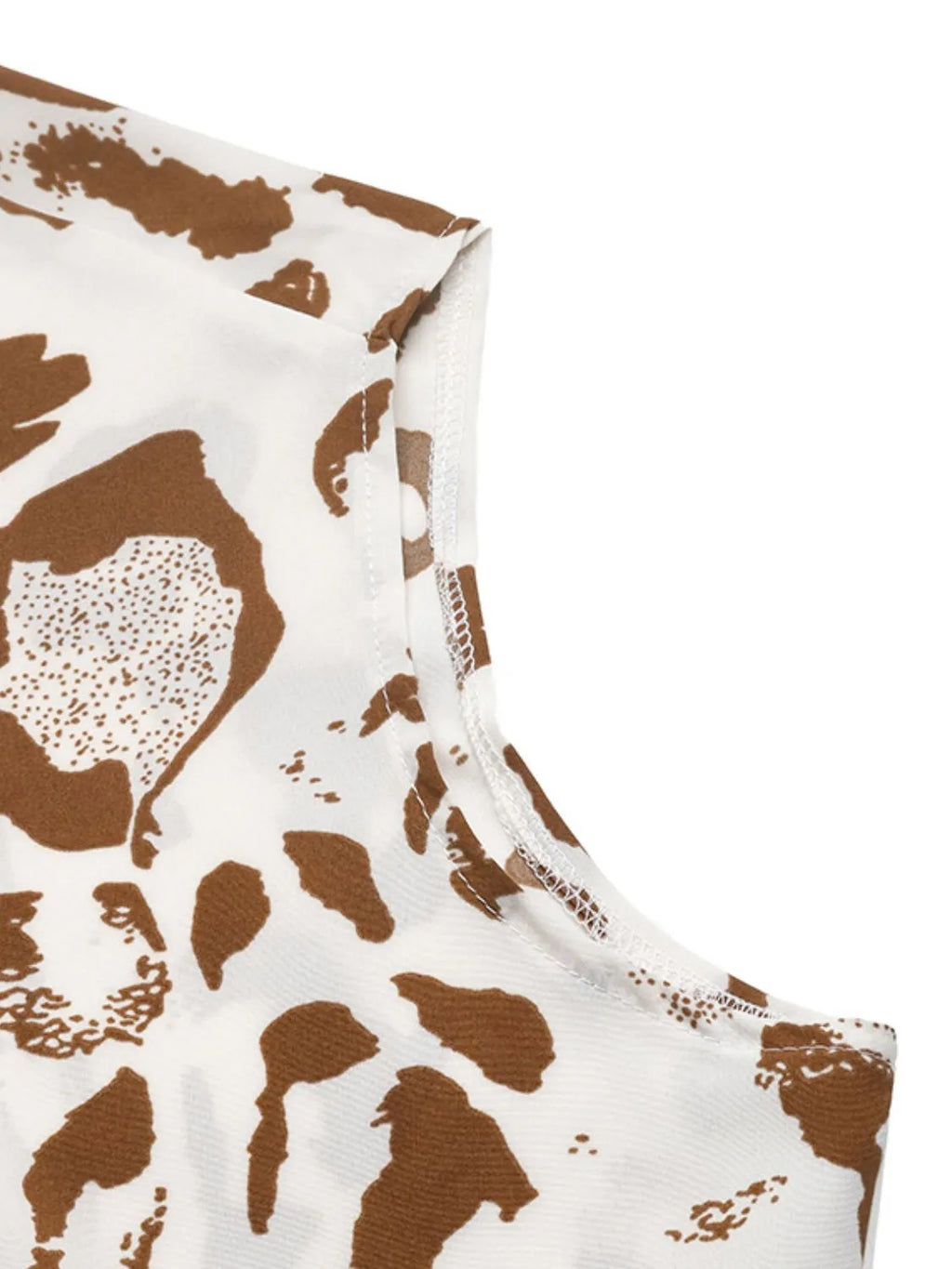 Leopard V-Neck Half Sleeve Blouse
