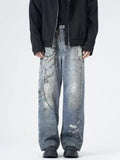 Men's Full Size Wide Leg Jeans Plus Size