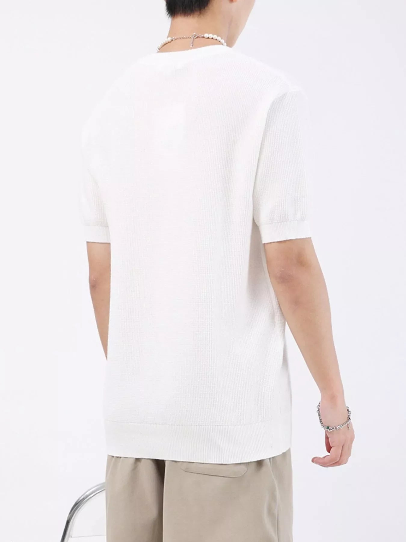 Men's Plus Size Casual Knit Henley T-Shirt