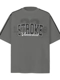 Men's Letter Round Neck Short Sleeve T-Shirt